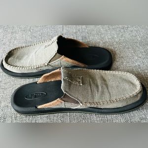 Sanuk Got My Back Men’s Size 11 Slides Sandals Khaki Excellent Slippers